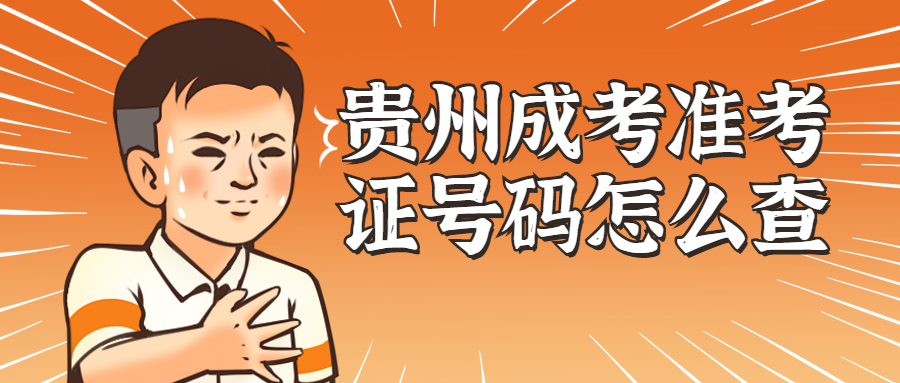貴州成考準考證號碼怎么查