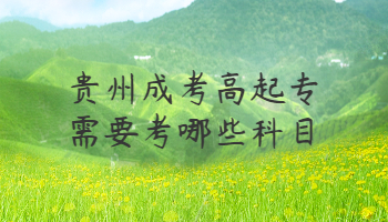 貴州成考高起專需要考哪些科目?