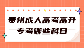 貴州成人高考高升專